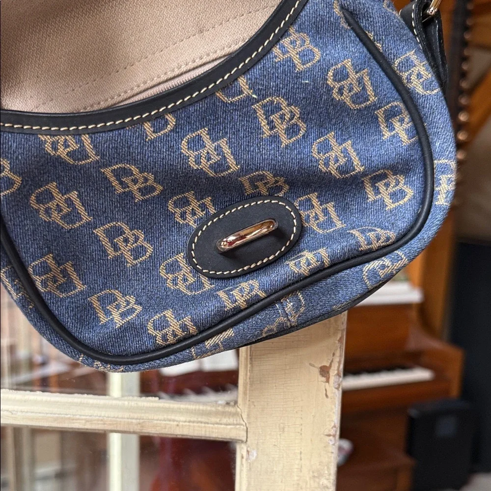 Dooney & Bourke Blue and Gold Crossbody Bag - Picture 2 of 6
